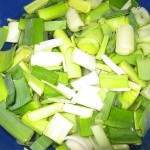 Place the chopped leeks in a bowl and fill it with water. Leave for a few minutes, drain and repeat process 2 more times.