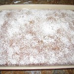Dust top layer with confectioners sugar is desired.