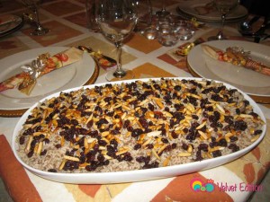 Rice Pilaf with Meat and Nuts Recipe