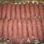 Arrange the bulgur kebabs on a tray.