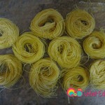 Vermicelli pasta are sold in bundles like these or crumbled in smaller pieces.