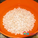 Soak the beans overnight in a bowl filled with enough water to cover the beans by about 2 or 3 inches.