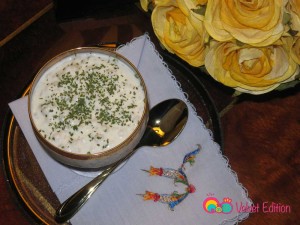 Pelted wheat with yogurt and dried mint.Pelted wheat with yogurt and dried mint.