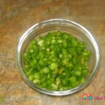 Half green bell pepper finely chopped.