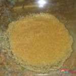 Fine bulgur #1 size. Wash the bulgur a few times and drain.