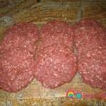 Shape the patties into 3 inches disks and set aside.