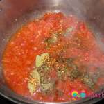Add the seasonings to the diced tomatoes.