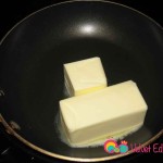 Place the unsalted butter into a saucepan.