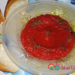 Pepper paste is widely used in Armenian recipes side by side with tomato paste. It also makes an excellent appetizer topped with dried mint and olive oil.