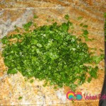 Chop the cilantro leaves.