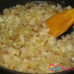 Continue to fry the onions till they start to change color and begin to caramalize.