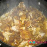 Add the seasonings to the chicken.