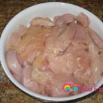 Cut the chicken into small cubes.