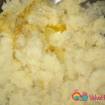 Mashed potatoes with the milk, butter, egg and seasoning added.