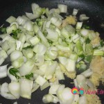 Add the white ends to the garlic and ginger.