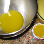 Measure the amount of clarified butter needed for your recipe.