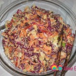 Combine the shredded vegetables and the dressing together in a large bowl.