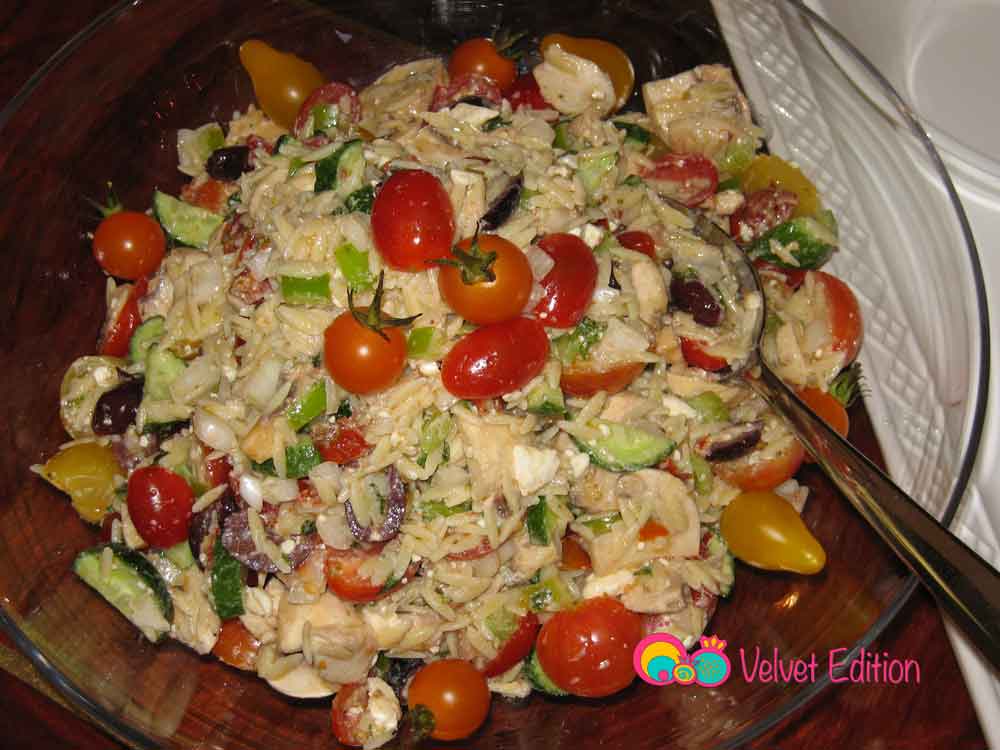 Greek Orzo Feta Salad