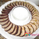 Arrange on a chip and dip platter.