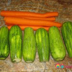 Zucchini and carrots.