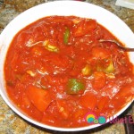 Add the tomato paste, pepper paste and remaining ingredients to the bowl of tomatoes.